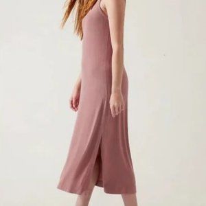 Athleta Womens Well Rested Rib Sleep Tank Dress in 'Palermo Pink', Size Medium